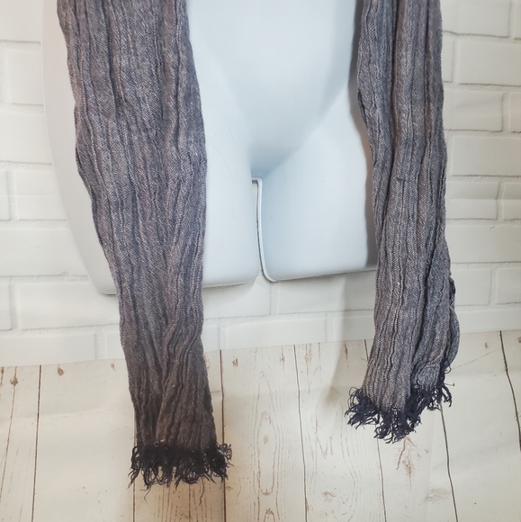 Blue Shawl Scarf Should Wrap, Head Wrap - Picture 3 of 7